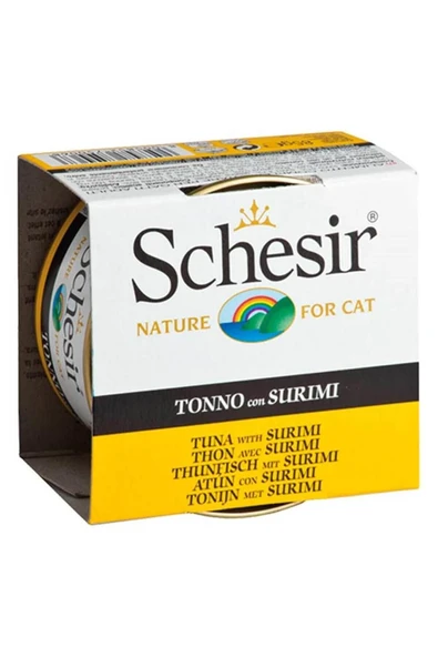 Schesir Ton Balıklı Ve Yengeç Etli Jöleli Kedi Konservesi 85 gr X 6 Adet