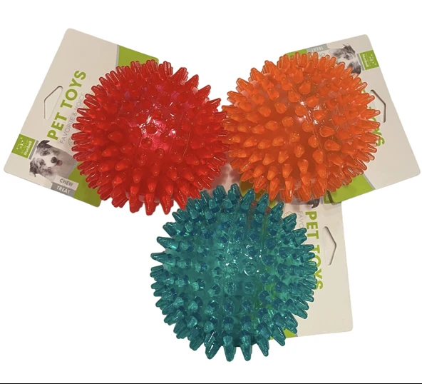 Nunbell Suda Batmaz Termoplastik Kirpi Top Köpek Oyuncağı 13 cm (1 Adet) - 3