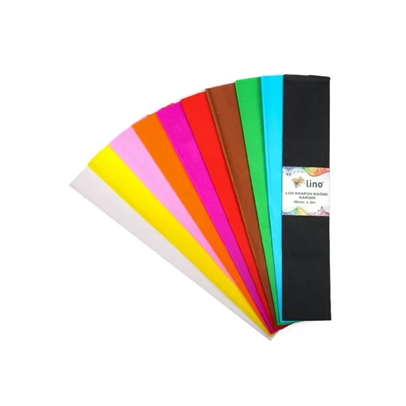 LİNO PA-014 LÜKS KRAPON KAĞIDI 50x200 10 RENK