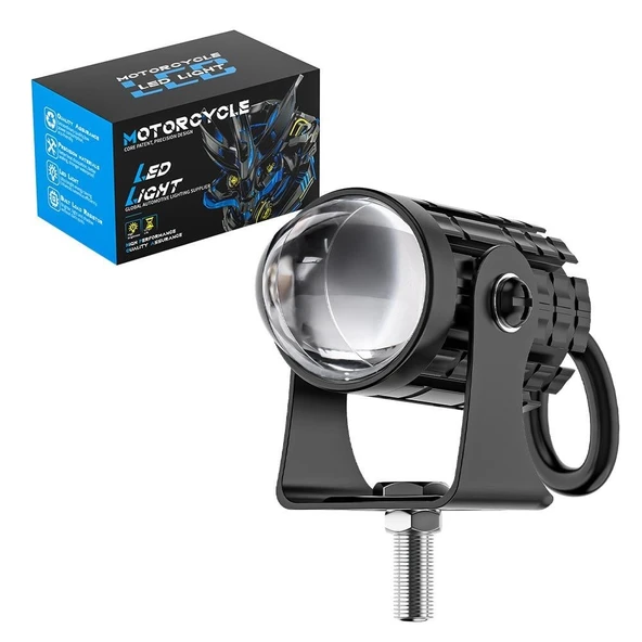 Motosiklet Sis Farı 2 ADET Delici Yüksek Parlak Beyaz Sarı Çift Renk Spot Led Far - 2