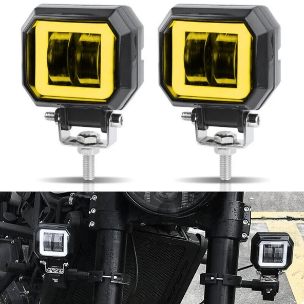 Motosiklet Atv Sis Farı Angelli 2 ADET SET ANGEL RENK SEÇENEKLİ