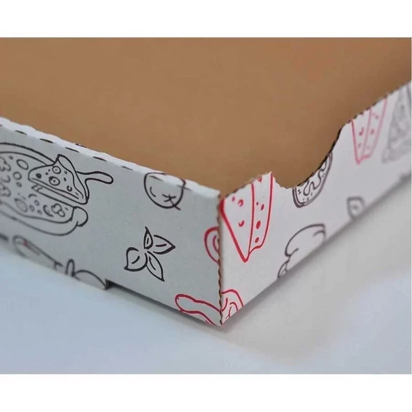 Pizza Kutusu 26x26x4,2 cm - 100 Adet - 4
