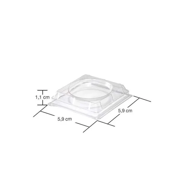 Plastik Mini Kap Kapağı (Düz) 120cc - 120 Adet - 2