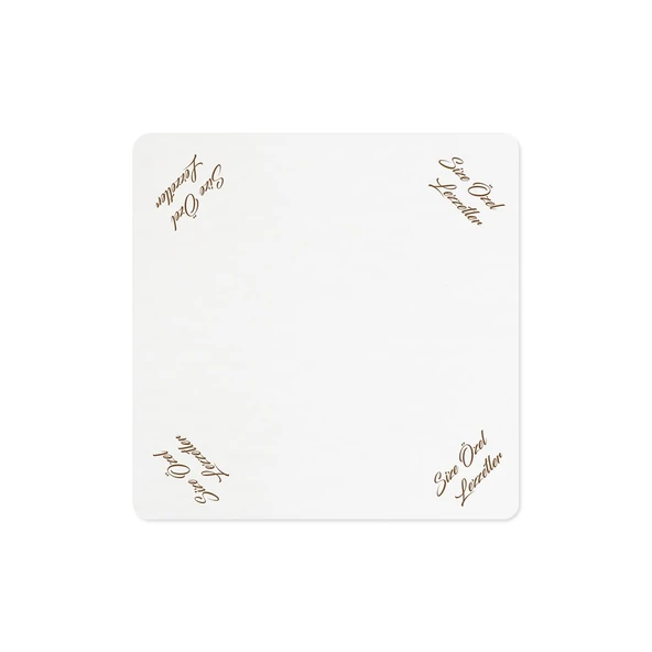 Kare Turta Altı Beyaz (Kalın) 22 cm - 25 Adet ürün görseli 1