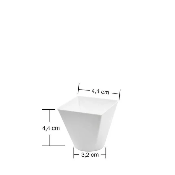 Plastik Mini Kap Beyaz 60 cc - 25 Adet - 2
