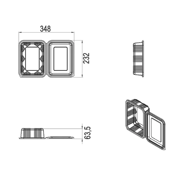 Düz Kapak Sızdırmaz 1500 cc - 100 Adet - Resim 2