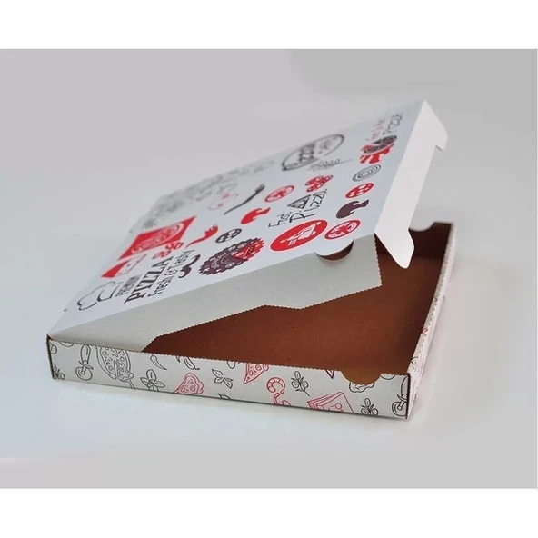 Pizza Kutusu 26x26x4,2 cm - 100 Adet - 2
