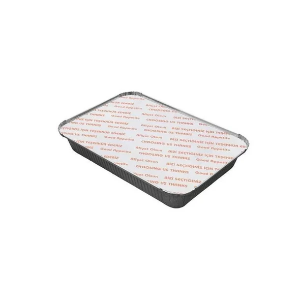 Alüminyum Küçük Tepsi Kapak 2500 gr - 100 Adet - Resim 3