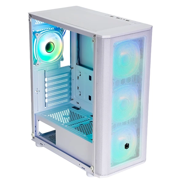 FRISBY CM-106 650W 80+ ARGB FAN MESH BEYAZ KASA - 2