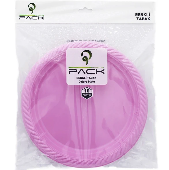 Plastik Renkli Tabak 10 'lu. - Resim 4