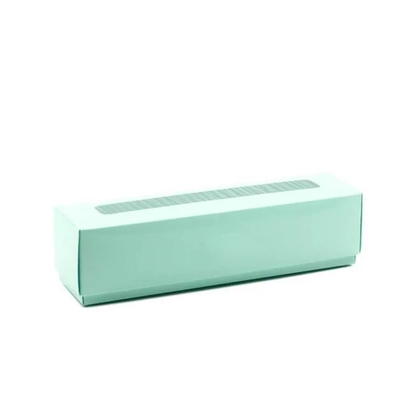 Kapaklı Makaron Kutusu Turkuaz Yeşili 5x20x5 cm ürün görseli 1