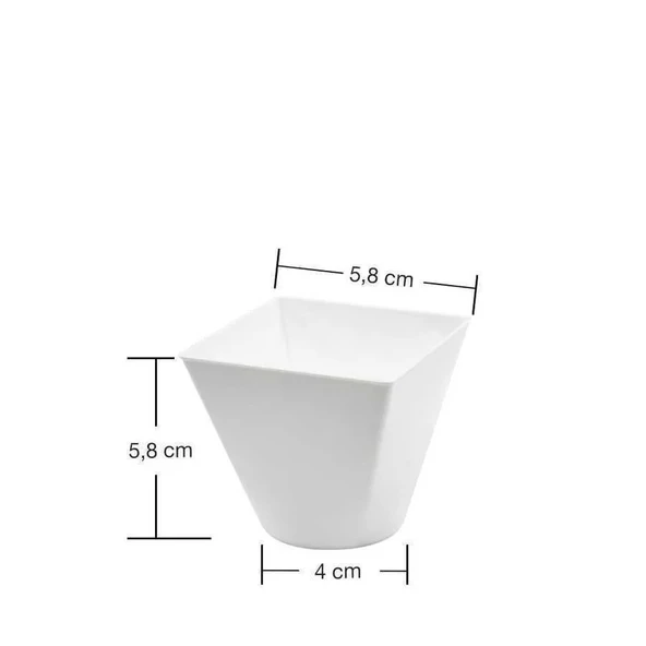 Plastik Mini Kap Beyaz 120cc - 25 Adet - 2