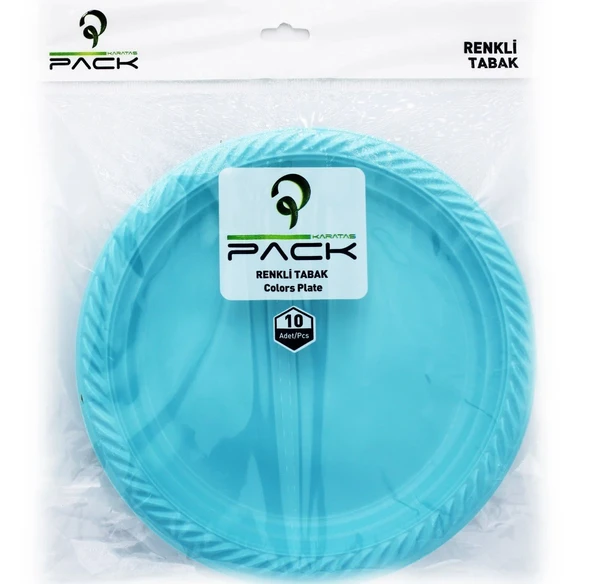 Plastik Renkli Tabak 10 'lu. ürün görseli 1