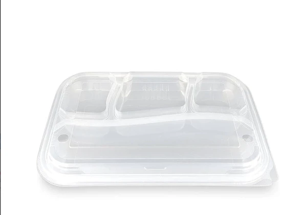 4 Bölmeli Kapaklı Kebap Kabı ( 75 Adet )