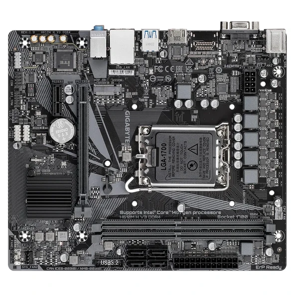 GIGABYTE H610M H V3 DDR4 3200MHZ M.2 HDMI MATX 1700P - 4