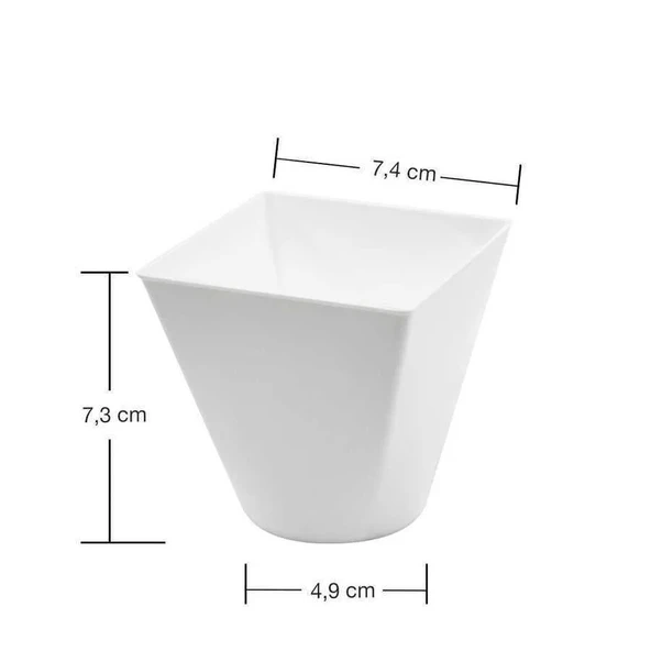 Plastik Mini Kap Beyaz 240 cc - 24 Adet - 2