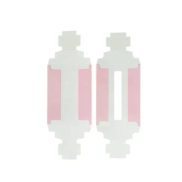Montajsız Kapaklı Makaron Kutusu Pembe 5x20x5 cm - 50 Adet - Resim 2
