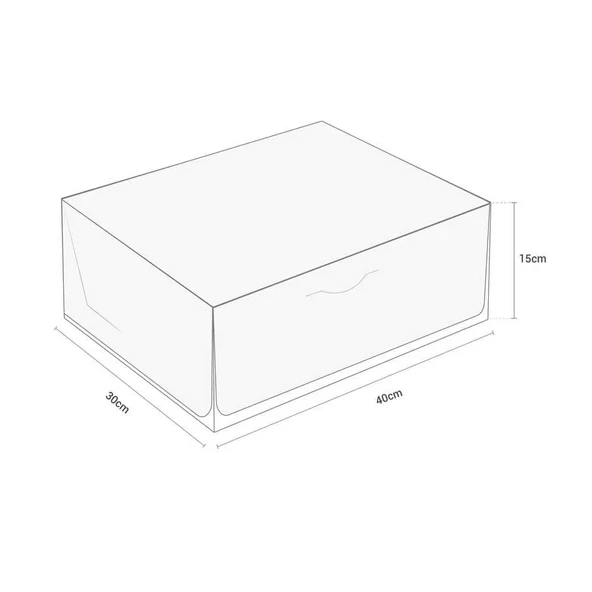 Şekilli Pasta Kutusu 30x40x15 cm - 25 Adet - Resim 3