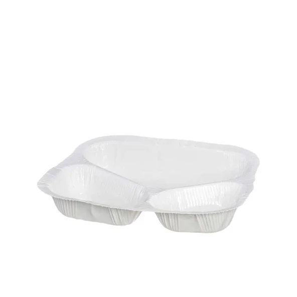 DMR31 3 Bölmeli Sıcağa Dayanıklı Karton Gıda Kabı - 75 Adet ürün görseli 1