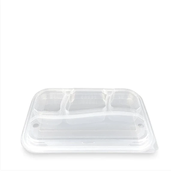 4 Bölmeli Kapaklı Kebap Kabı (75 Adet)