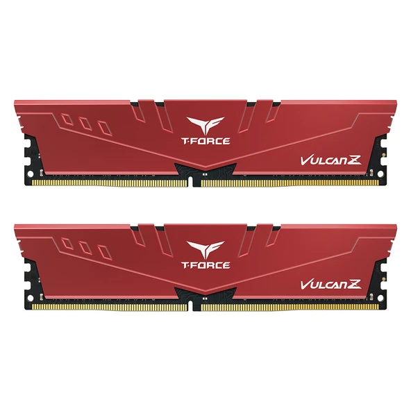 Team T-Force Vulcan Z Red 16GB 2x8GB 3200Mhz CL16 DDR4 Gaming Ram (TLZRD416G3200HC16FDC01)