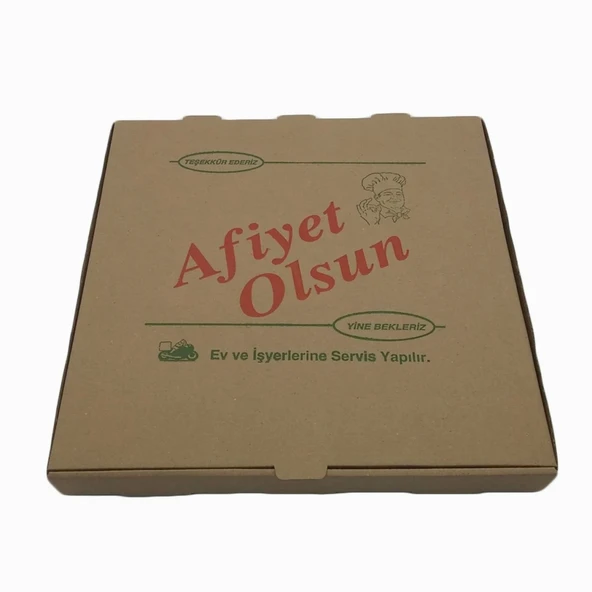 Pizza Kutusu Kraft -Kahverengi 100 lü. 26x26 ürün görseli 1