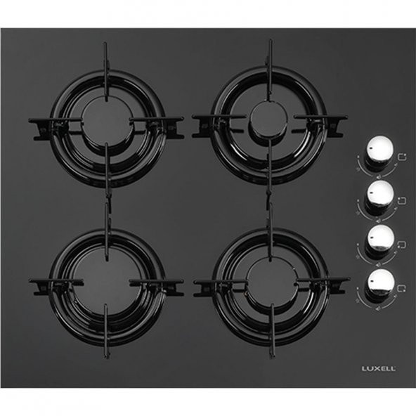 Luxell Opall 15 Program Dokunmatik Dijital Turbo Siyah Cam Ankastre Set - 4
