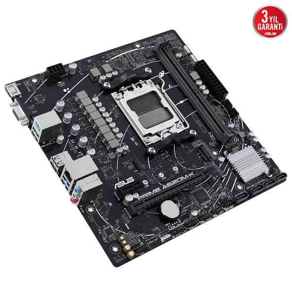 ASUS PRIME A620M-K DDR5 6400+(OC) HDMI VGA M.2 AM5 - 5