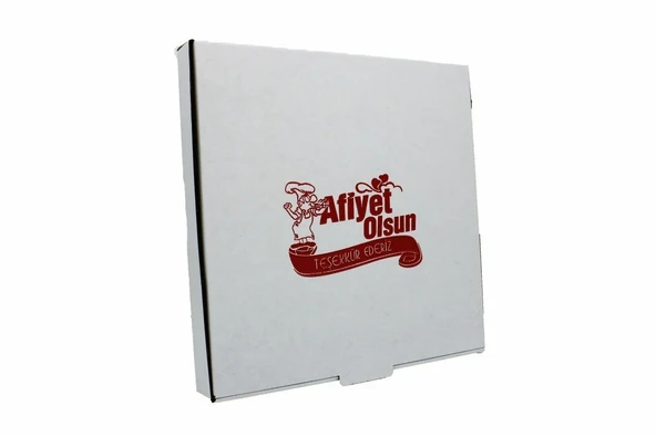 Pizza Kutusu Beyaz 100 Adet 33x33 cm. - Resim 2
