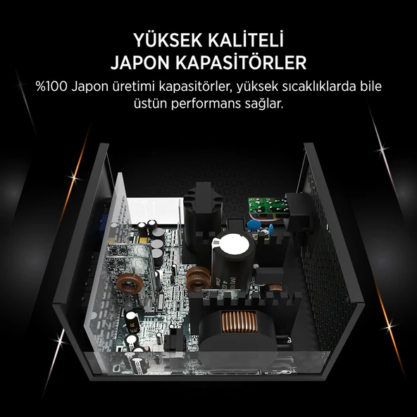 James Donkey JDP850 APFC 12CM 850W Bronze 80+ ATX 3.1 PCI-E 5.1 Power Supply - Resim 5