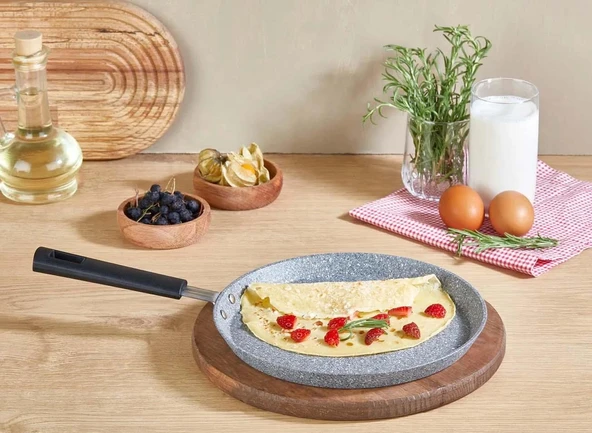 Falez Yanmaz Yapışmaz Krep Tavası 24 CM - 2