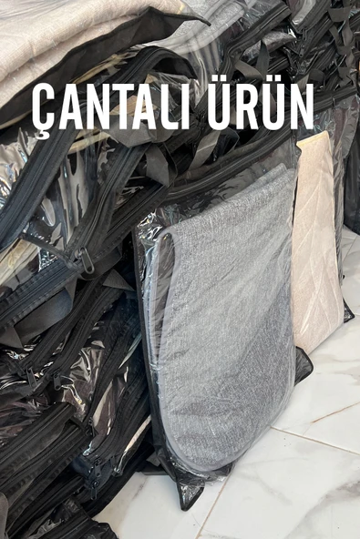 Oto Koltuk Kılıf Minder Ön 2 li Set Terletmez Astarlı Bej - 4