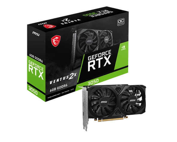MSI GEFORCE RTX 3050 VENTUS 2X E 6G OC 6GB GD6 96B - 5