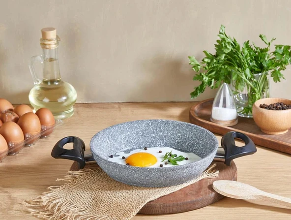 Falez Granit Sahan 24 CM Çift Kulplu Yumurta Tavası