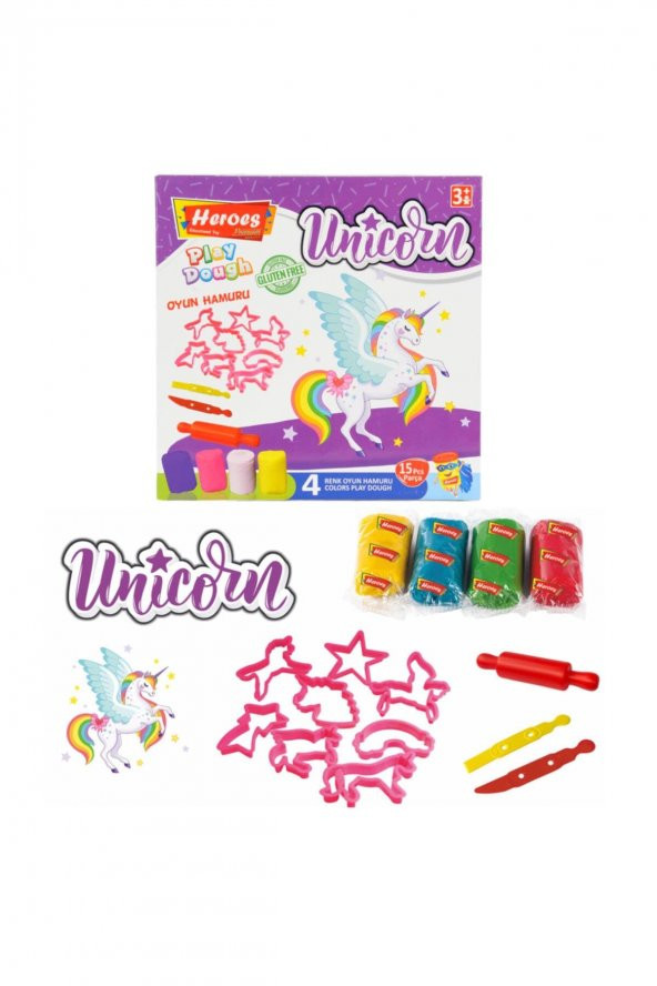 Oyun Hamuru Kalıbı Heroes Unicorn Oyun Hamuru Seti 15 Parça - 3