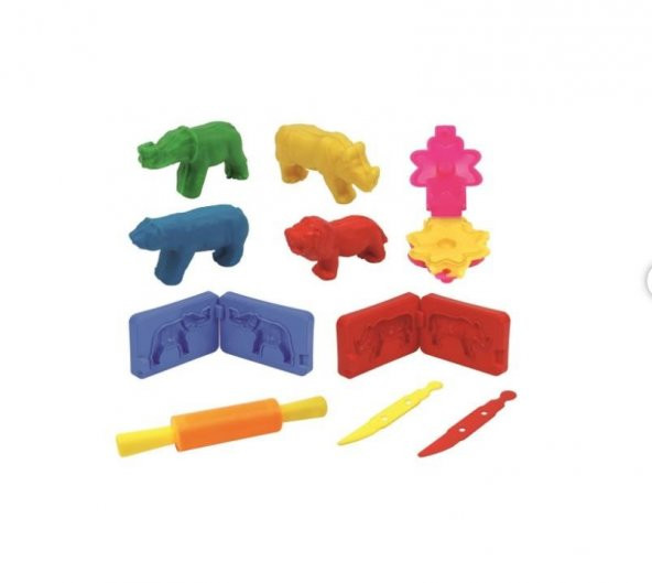 Oyun Hamuru Kalıbı Heroes 3D Orman Hayvanları Oyun Hamuru Seti 21 Parça - 2