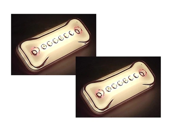 2 Adet Neon Ledli Mercekli Yan Dorse Kasa Lambası 12-24 Volt Turuncu ürün görseli