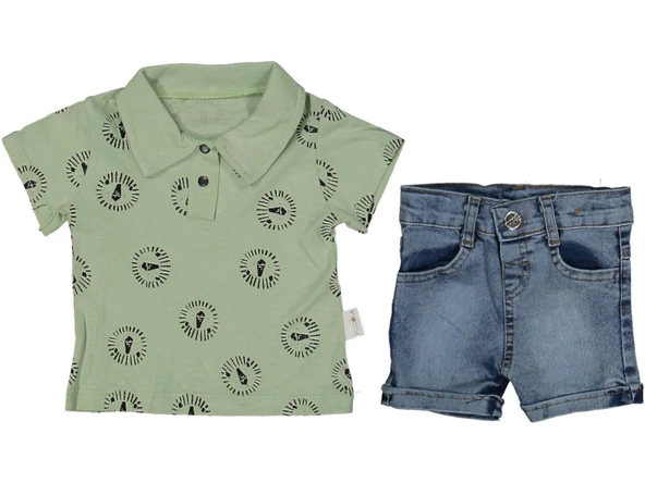 T-SHIRTLÜ JEANS ŞORTLU ERKEK TAKIM
