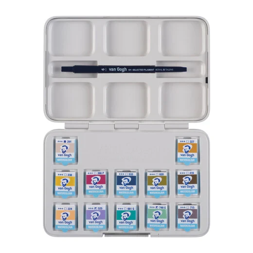 Van Gogh 12'li Tablet Sulu Boya Seti Plastik Kutulu Muted Colors / 20808644 - Resim 2