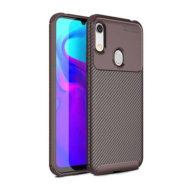 Huawei Y6S 2019 Uyumlu Karbon Desenli Negro Silikon Kılıf ürün görseli 1