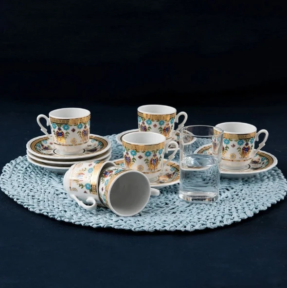 Güral Porselen Sedef 12 Parça Kahve Fincan Takımı 4554