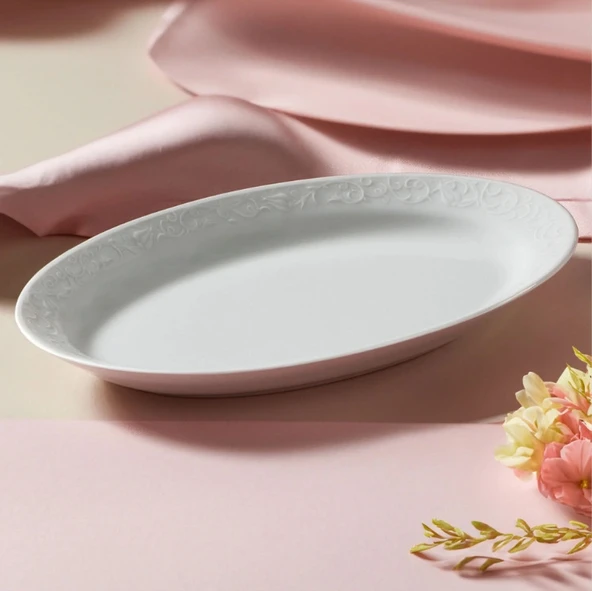 Güral Porselen Bahar Dalı 2'li Kayık Tabak Seti 30 Cm - Resim 5