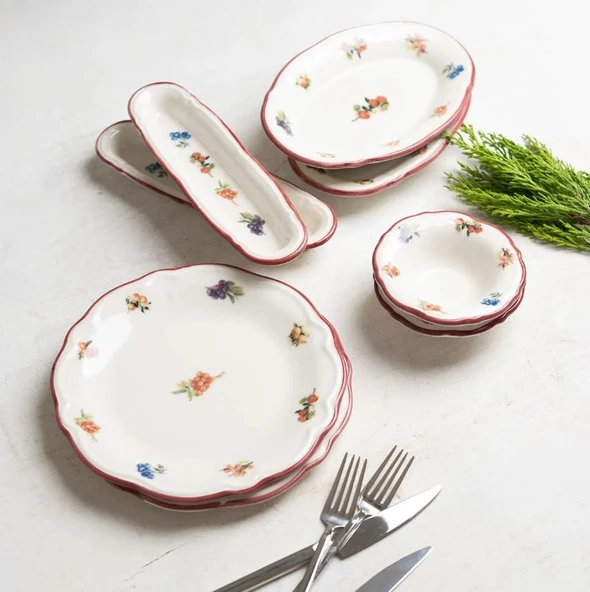 Porser Rustik Grace Fulya 14 Parça Kahvaltı Takımı - 2