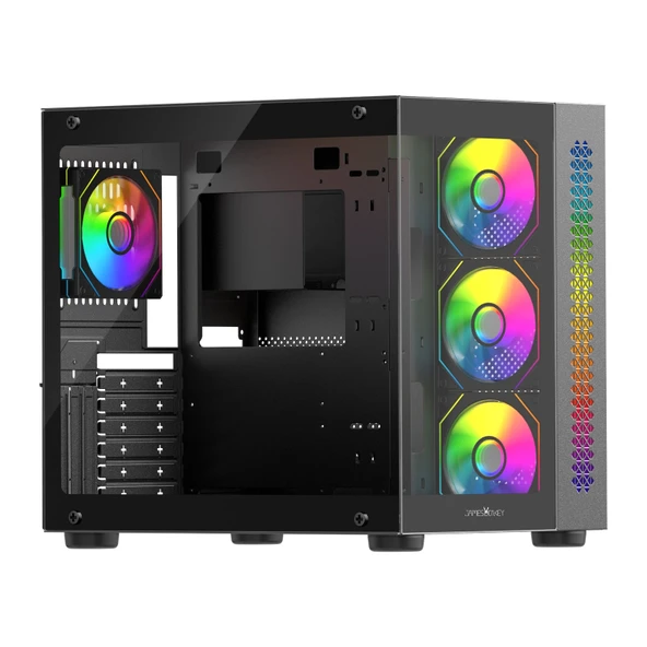 James Donkey Stark S800 4xARGB Temperli Cam ATX Siyah Gaming Oyuncu Kasa
