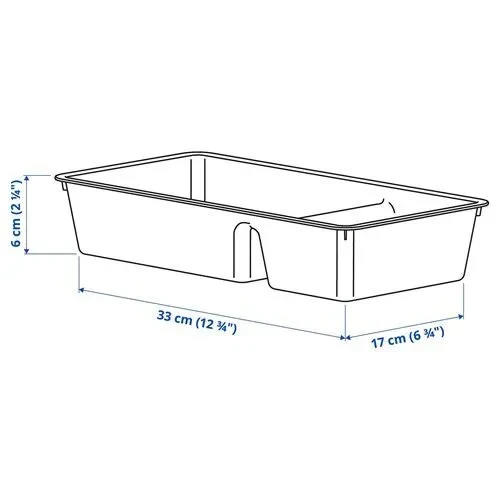 IKEA Bıllıngen Bölmeli Çekmece Dolap Içi Düzenleyici Beyaz 17 X 32.5 Cm Kutu - Resim 4