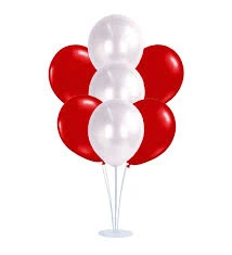 100 ADET KIRMIZI-BEYAZ BALON SETİ VE BALON BALON ZİNCİRİ - 3