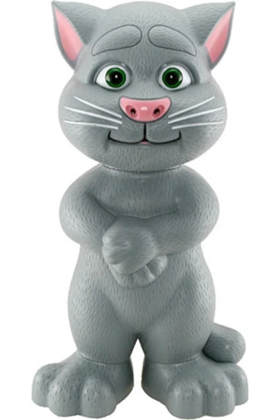 Tom Cat Konuşan Kedi Tom Ses Kaydeden Müzikli 23 cm Talking
