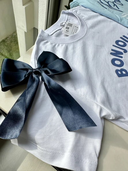 Bonjour Le Monde Kız Çocuk Takımı – Beyaz/Açık Mavi - 3