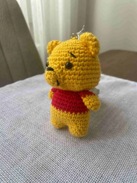 Amigurumi Anahtarlık  El Yapımı Pooh 8 cm