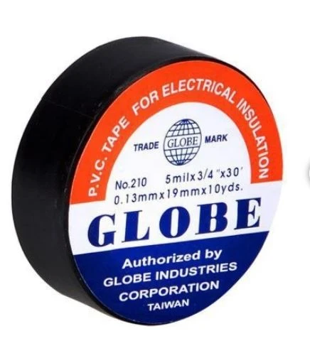 Globe Pvc Elektrik İzole Bant Siyah İzolasyon Bandı 19mm 1 Adet